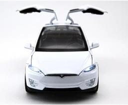 Carro de brinquedo Tesla Model X SUV Alloy em escala 1:32 com música e luzes