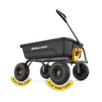 Carro de carga reforçado Gorilla Carts com estrutura de aço e capacidade de 272 kg Carro de carga reforçado Gorilla Carts com estrutura de aço e capacidade de 272 kg