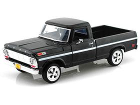 Carro de coleção em metal Motormax 1969 F-100 Pickup preto 1/24 Carro de coleção em metal Motormax 1969 F-100 Pickup preto 1/24