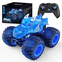 Carro de controle remoto AUUGUU Monster Trucks com spray de luz 3+Y