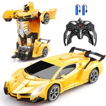 Carro de controle remoto Blackma Transform Robot com luz LED