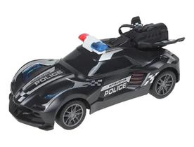 Carro de Controle Remoto Bravox Police com Fumaça 7 Funções Cor:Preto