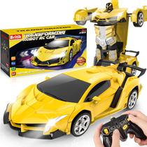 Carro de Controle Remoto Britik Transform - Brinquedo para Crianças de 4 a 8 Anos