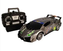 Carro De Controle Remoto C/ Aerofólio Possantes Pro Turbo 7 Funções Cinza- Wellmix Carro De Controle Remoto C/ Aerofólio Possantes Pro Turbo 7 Funções Cinza- Wellmix