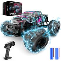 Carro de controle remoto DEERC Glowing Spider, escala 1/16, com 2 baterias