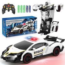 Carro de controle remoto Dolanus Transforming Police Robot Black Carro de controle remoto Dolanus Transforming Police Robot Black