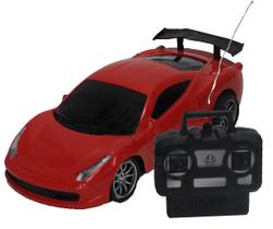 Carro De Controle Remoto Eletrônico Acende Farol Gold Racer Menino Azul Vermelho Branco Pequeno Original Vip Toys