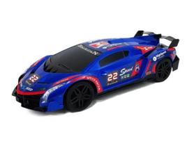 Carro de Controle Remoto Esportivo Phantom Azul- Wellmix