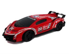 Carro de Controle Remoto Esportivo Phantom Vermelho- Wellmix