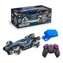 Carro de Controle Remoto Evolution Fórmula 1 Super Stunt Drift Azul 2.4G com Luz e Som BR2260 - Multikids
