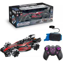 Carro de Controle Remoto Evolution Fórmula 1 Super Stunt Drift Vermelho 2.4G com Luz e Som BR2368 - Multikids