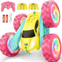 Carro de controle remoto FDCTR Stunt 4WD com luzes RGB para meninas 5-7 Carro de controle remoto FDCTR Stunt 4WD com luzes RGB para meninas 5-7