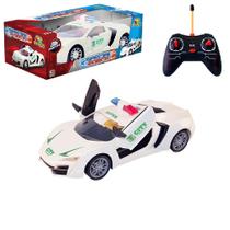 Carro de Controle Remoto Ferrari 7 Funções Com Luz - Special Force Branco - Art Brink 4881 Carro de Controle Remoto Ferrari 7 Funções Com Luz - Special Force Branco - Art Brink 4881