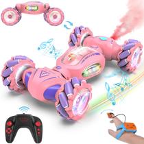 Carro de controle remoto Fosgoit Pink Stunt 360 Rotating para meninas Carro de controle remoto Fosgoit Pink Stunt 360 Rotating para meninas