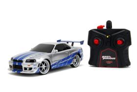 Carro de Controle Remoto Jada Toys Fast & Furious - Nissan GT-R R34 (1:24)