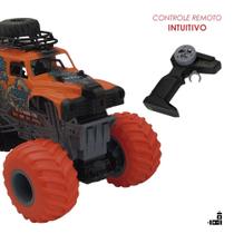Carro de Controle Remoto Laranja Off Road Rodas Gigantes - Toys e Toys