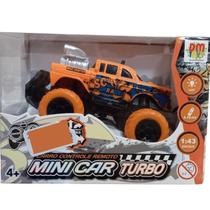 Carro de Controle Remoto Mini Car Turbo Laranja c/ Luz Dm Carro de Controle Remoto Mini Car Turbo Laranja c/ Luz Dm