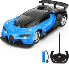 Carro de controle remoto para crianças - Corrida de brinquedos remotos elétricos de escala 1/16, com luzes LED Veículo de brinquedo de passatempo recarregável de alta velocidade, presentes de carro RC para crianças de 3 anos 4 5 6 7 8 9 anos meninos Carro de controle remoto para crianças - Corrida de brinquedos remotos elétricos de escala 1/16, com luzes LED Veículo de brinquedo de passatempo recarregável de alta velocidade, presentes de carro RC para crianças de 3 anos 4 5 6 7 8 9 anos meninos