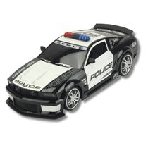 Carro de controle remoto policial preto e branco - bbr toys