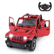 Carro de controle remoto RASTAR Jeep Wrangler JL 1:14 Scale Red Carro de controle remoto RASTAR Jeep Wrangler JL 1:14 Scale Red