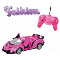 Carro de Controle Remoto Sem Fio Fashion Rosa DM Toys