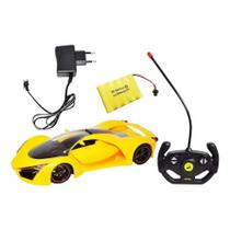 Carro De Controle Remoto Sem Fio Sport Lamborghini Ferrari amarelo Carro De Controle Remoto Sem Fio Sport Lamborghini Ferrari amarelo