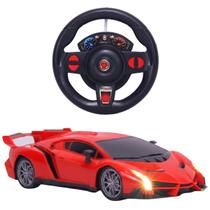 Carro de Controle Remoto Super Car Com Luz Volante - Castela Carro de Controle Remoto Super Car Com Luz Volante - Castela