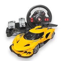 Carro De Controle Remoto Volante Sensor Direção Pedal Racing Speed 1:16