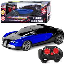 Carro De Corrida Controle Remoto Ultra Bugatti 1:24 Resistente Compacto Veloz Carro De Corrida Controle Remoto Ultra Bugatti 1:24 Resistente Compacto Veloz