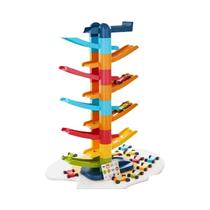 Carro De Corrida De Montanha-Russa Com Pista De Deslizamento Por Inércia E Quebra-Cabeça De Desenhos Carro De Corrida De Montanha-Russa Com Pista De Deslizamento Por Inércia E Quebra-Cabeça De Desenhos