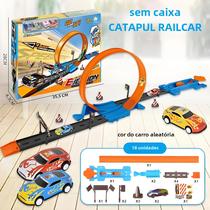 Carro de Corrida Educacional Interativo para Meninos - Modelo DIY com Pista e Rodas Duplas