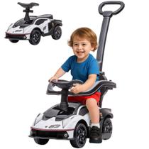 Carro de Empurrar 2 em 1 Aosom Lamborghini Branco Carro de Empurrar 2 em 1 Aosom Lamborghini Branco