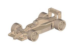 Carro De Formula 1 - Veículos Quebra Cabeça Em Mdf