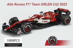 Carro de formula 1com 1868 peças para montar modelo c42 2022 c64005