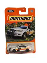 Carro de metal Matchbox Ford Police Interceptor branco