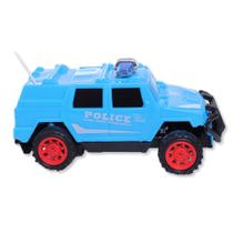 Carro De Polícia Com Controle Remoto Plástico Para Criança 16cm - Infantik