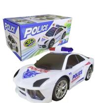 Carro De Polícia Com Luzes 3d Som e movimento bate e volta para menino - Toy King