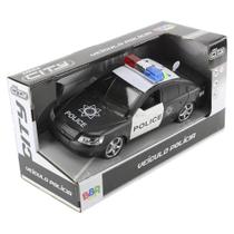 Carro de policia com som e luz 20cm bbr