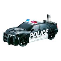 Carro de Polícia Fricção Com Luz De Led Som De Sirene Carrinho Brinquedo Menino