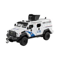 Carro De Polícia Sabertooth Em Escala 1:32, Veículo Off-road Em Liga Metálica Com Som, Luz E Portas