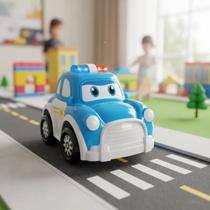 Carro De Polícia Super Fast Baby Land Cardoso Cor Azul Carro De Polícia Super Fast Baby Land Cardoso Cor Azul