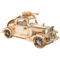 Carro de quebra-cabeça de madeira ROBOTIME Vintage Model DIY Craft Gift