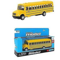 Carro de simulação de ônibus escolar Toy Mini Pull Back Sliding Alloy Carro de simulação de ônibus escolar Toy Mini Pull Back Sliding Alloy