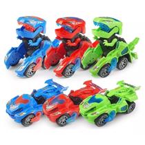Carro Dinossauro Transformers Vira Robô Bate Volta Som Luz
