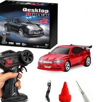 Carro Drift RC Lansoquzy 1:64 4WD Alta Velocidade com Luzes