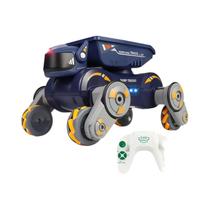 Carro Dublê Robô com Controle Remoto - 8 Rodas, Luzes e Brinquedo Infantil