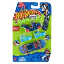 Carro E Mini Skate Hot Wheels Com Tenis - Mattel HGT71