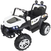 Carro Elétrico 12V Infantil Utv Buggy Controle Som Bluetooth Usb Luzes Branco Brinqway BW-085BR