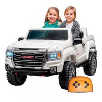 Carro eletrico 2 lugares gmc canyon at4 12v branco - importway