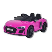 Carro eletrico audi r8 spyder 12v rosa - importway